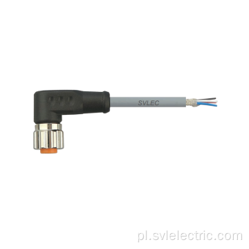 3-pinowy kabel połączeniowy żeński M12 kątowy
